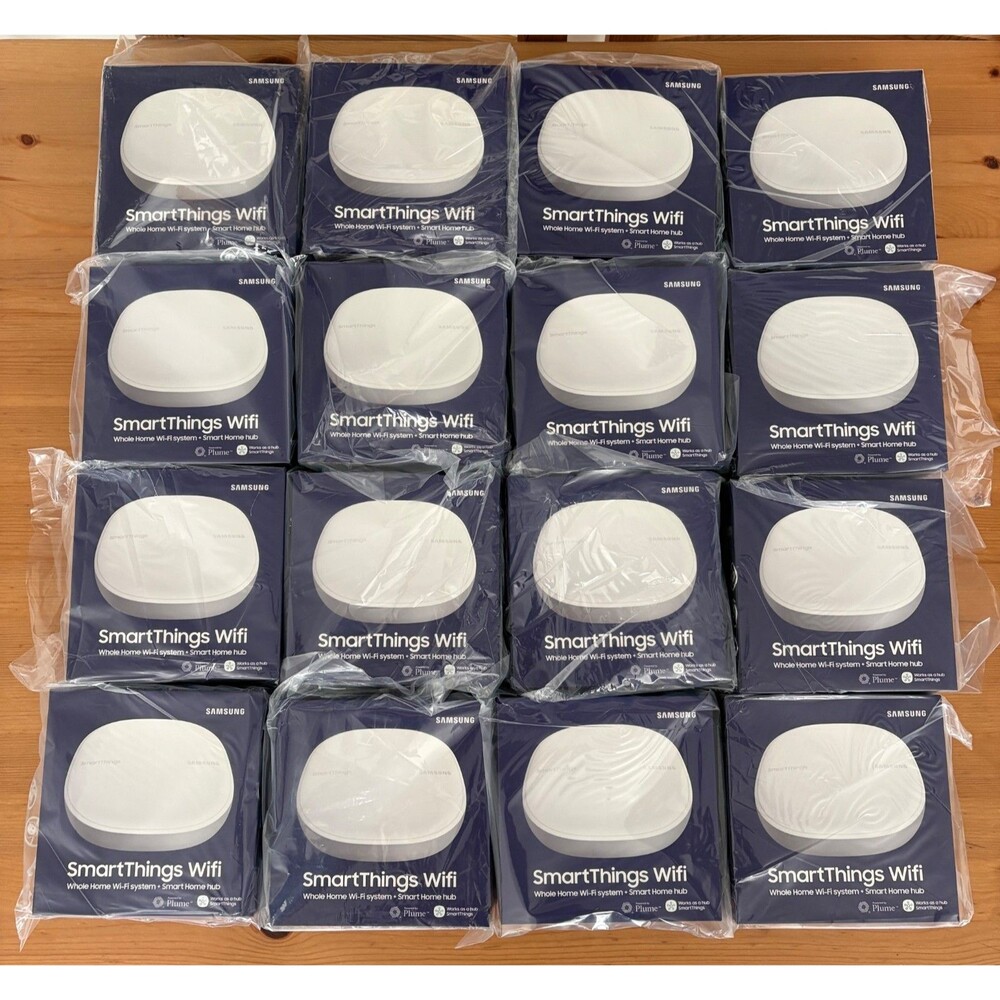 Lot of 16 Samsung ET-WV525BWEGUS SmartThings Wi-Fi Mesh Router, White